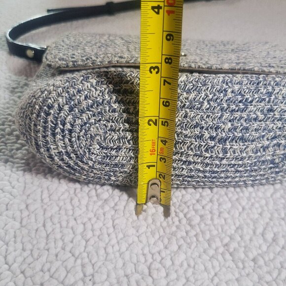 Talbots Packable Paper-Straw Crossbody Bag in Blue /White - Adjustable Strap - Picture 12 of 13